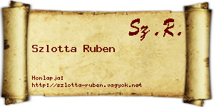 Szlotta Ruben névjegykártya